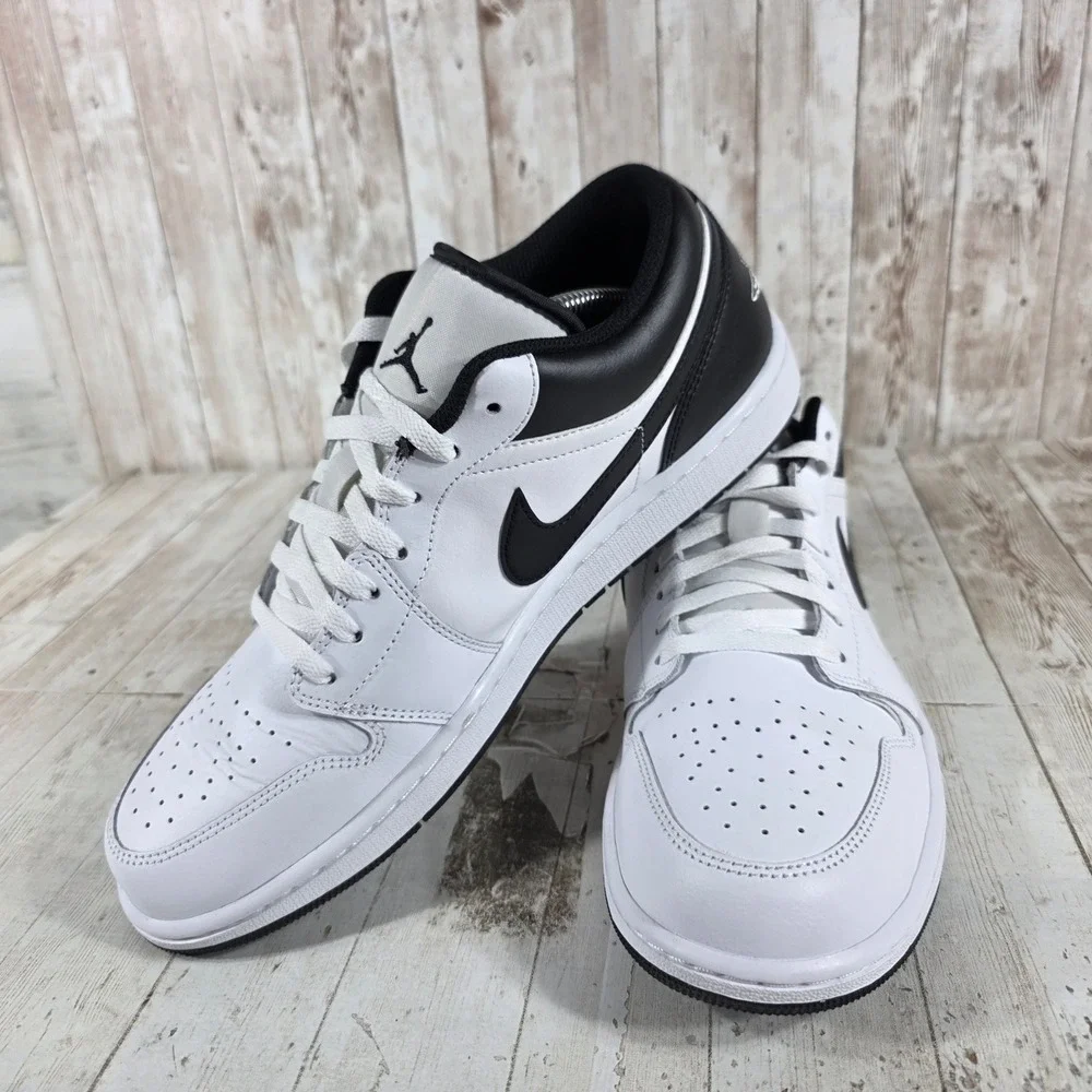 Nike Air Jordan 1 Low Panda White Black Mens 12.5 Sneakers 553558-132